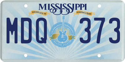 MS license plate MDQ373