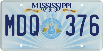 MS license plate MDQ376