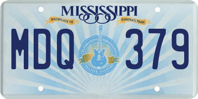 MS license plate MDQ379