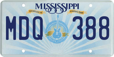 MS license plate MDQ388
