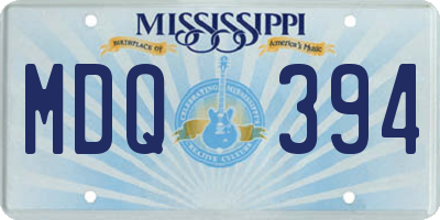 MS license plate MDQ394