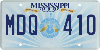 MS license plate MDQ410