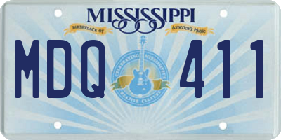 MS license plate MDQ411