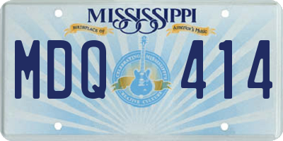 MS license plate MDQ414