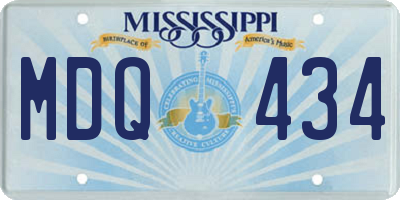 MS license plate MDQ434
