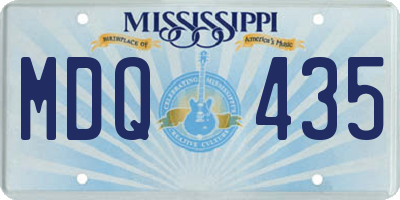 MS license plate MDQ435