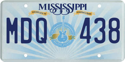 MS license plate MDQ438