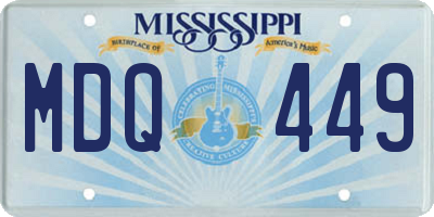 MS license plate MDQ449