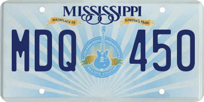 MS license plate MDQ450