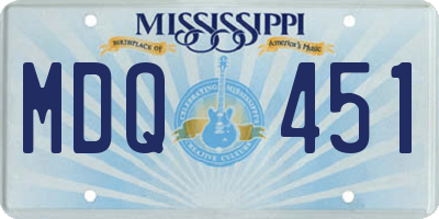 MS license plate MDQ451