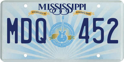 MS license plate MDQ452