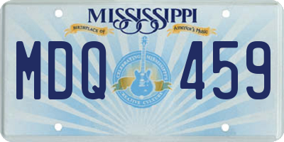 MS license plate MDQ459