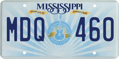 MS license plate MDQ460