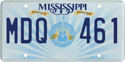 MS license plate MDQ461