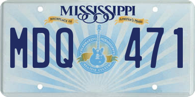 MS license plate MDQ471