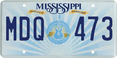MS license plate MDQ473
