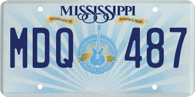 MS license plate MDQ487