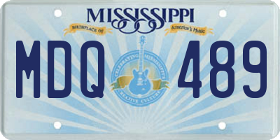 MS license plate MDQ489