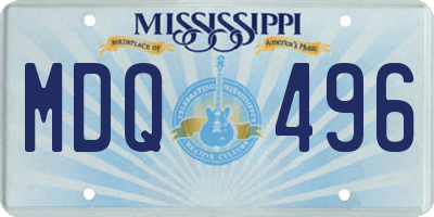 MS license plate MDQ496