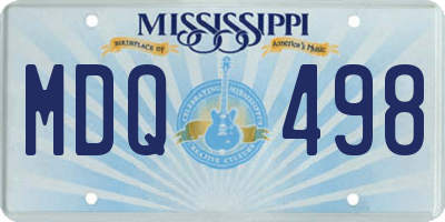 MS license plate MDQ498