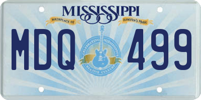 MS license plate MDQ499