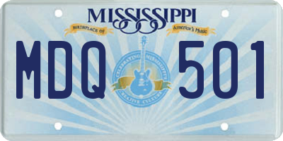 MS license plate MDQ501