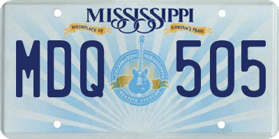 MS license plate MDQ505