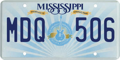 MS license plate MDQ506