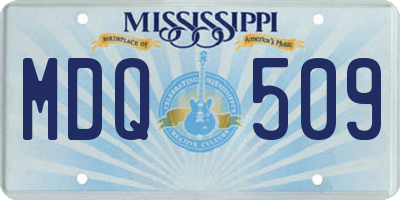 MS license plate MDQ509