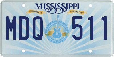 MS license plate MDQ511