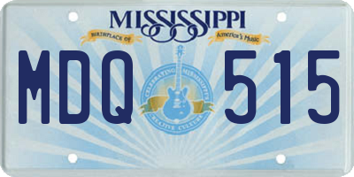 MS license plate MDQ515