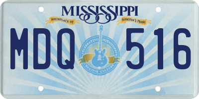 MS license plate MDQ516