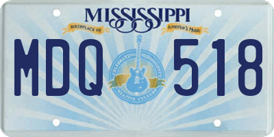 MS license plate MDQ518
