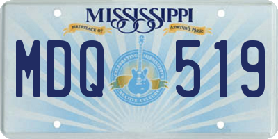 MS license plate MDQ519
