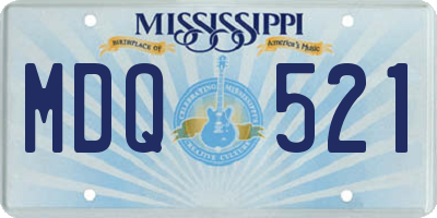 MS license plate MDQ521