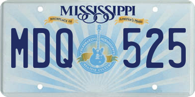 MS license plate MDQ525