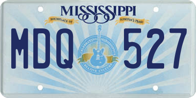 MS license plate MDQ527