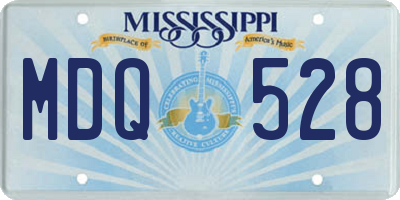 MS license plate MDQ528