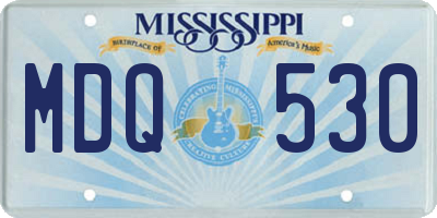 MS license plate MDQ530