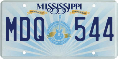 MS license plate MDQ544