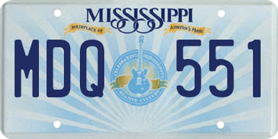 MS license plate MDQ551