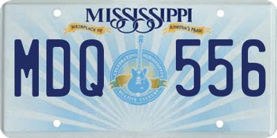 MS license plate MDQ556