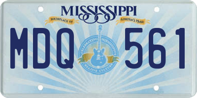 MS license plate MDQ561