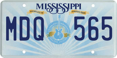 MS license plate MDQ565