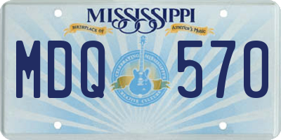 MS license plate MDQ570