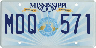 MS license plate MDQ571