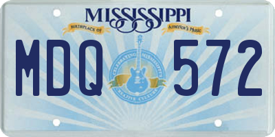 MS license plate MDQ572