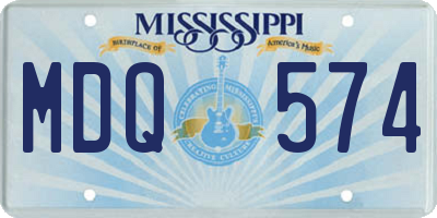 MS license plate MDQ574