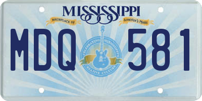 MS license plate MDQ581