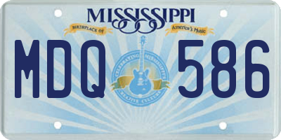MS license plate MDQ586